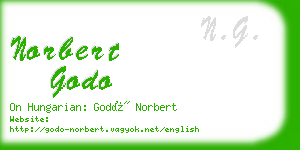 norbert godo business card