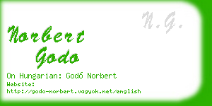 norbert godo business card